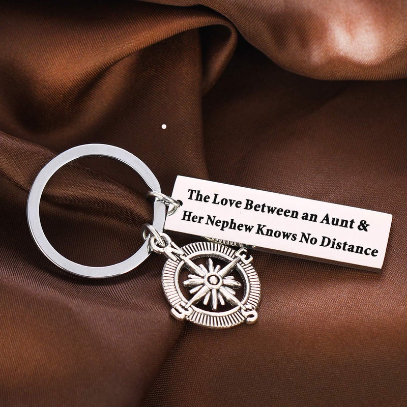 YEEQIN Aunt Keychain - Knows No Distance, Keychain Gifts for Aunties (Style 01) - Image 3